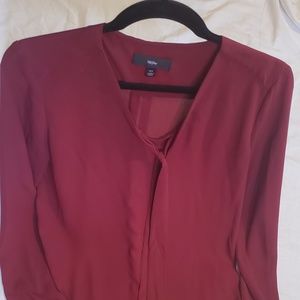Maroon dress blouse